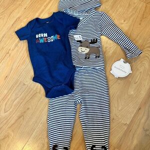 NWT Koala Baby "Born Awesome" Moose Baby Outfit Set- 4 Piece